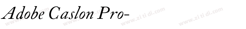Adobe Caslon Pro字体转换